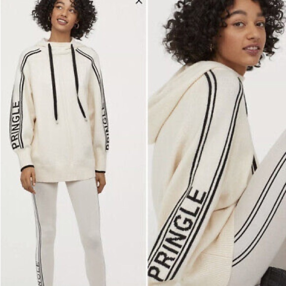 H&M x Pringle of Scotland Oversized Hooded Sweater, Size M - Picture 1 of 5